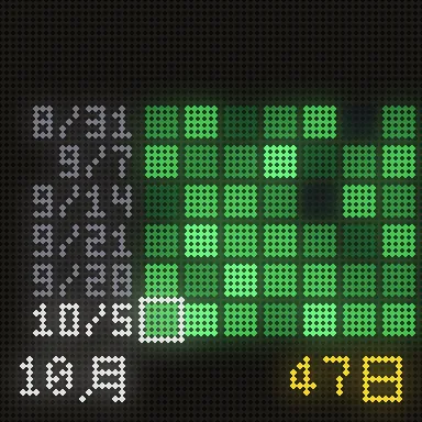 hakoの6週間ヒートマップ画面